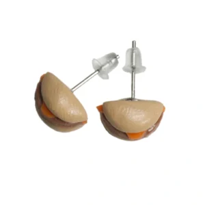 Hamburger Stud Earrings - Image 2